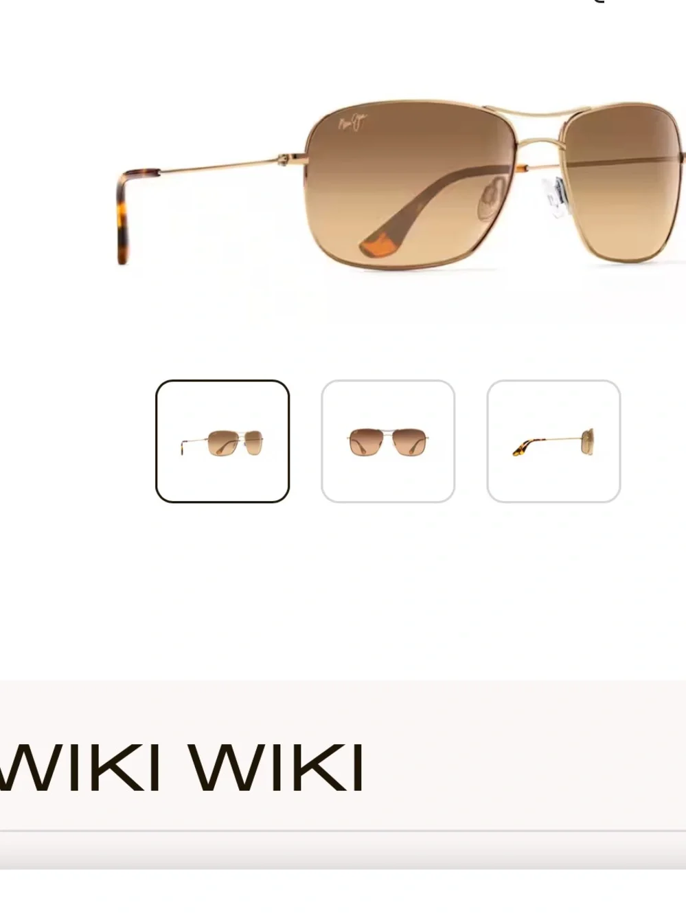 Maui Jim Sunglasses Wiki Wiki Aviator Gold Frame Brown Gradient Titanium 7717557